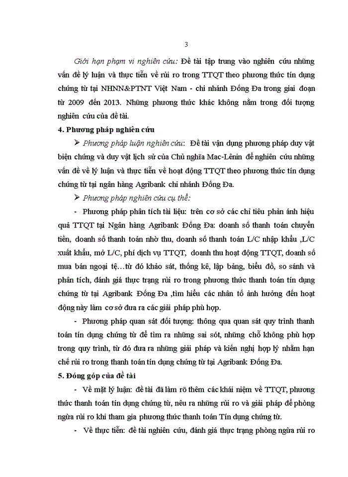 image for page Giải pháp hạn chế rủi ro trong thanh toán quốc tế theo phương thức tín dụng chứng từ tại Chi nhánh Ngân hàng Nông nghiệp và phát triển nông thôn Việt Nam – chi nhánh Đống Đa