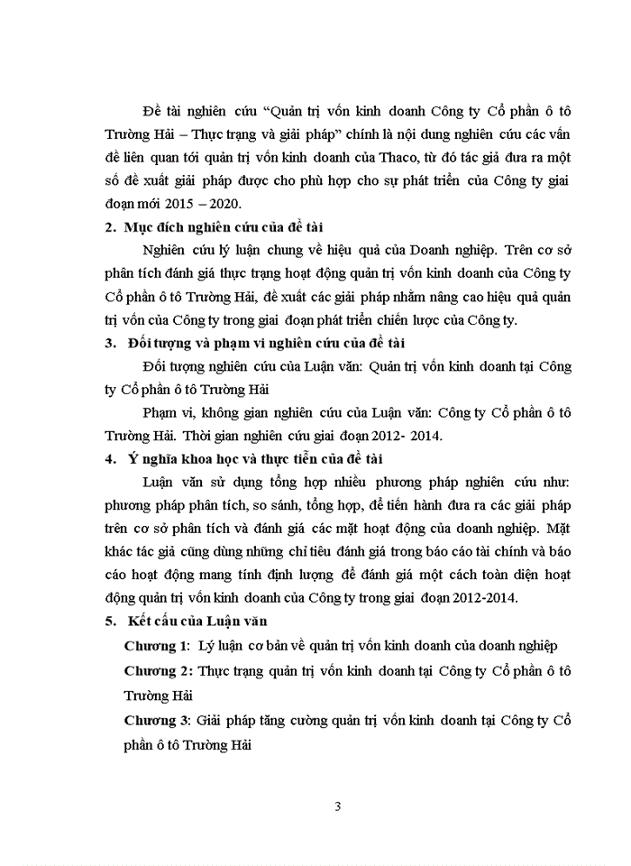 image for page Quản trị vốn kinh doanh công ty cổ phần ô tô trường hải – thực trạng và giải pháp