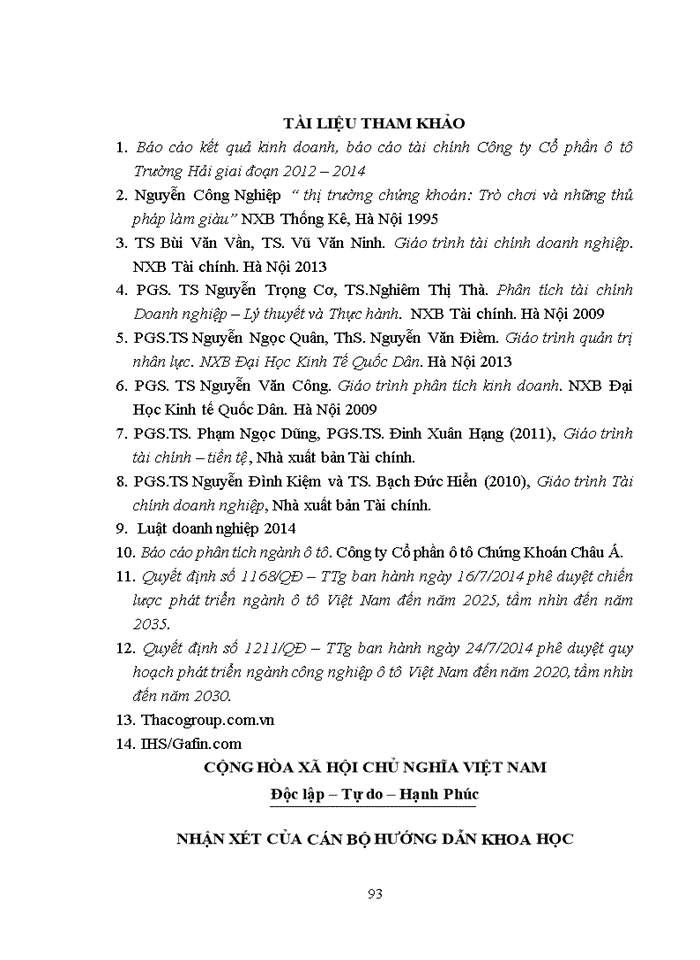 image for page Quản trị vốn kinh doanh công ty cổ phần ô tô trường hải – thực trạng và giải pháp