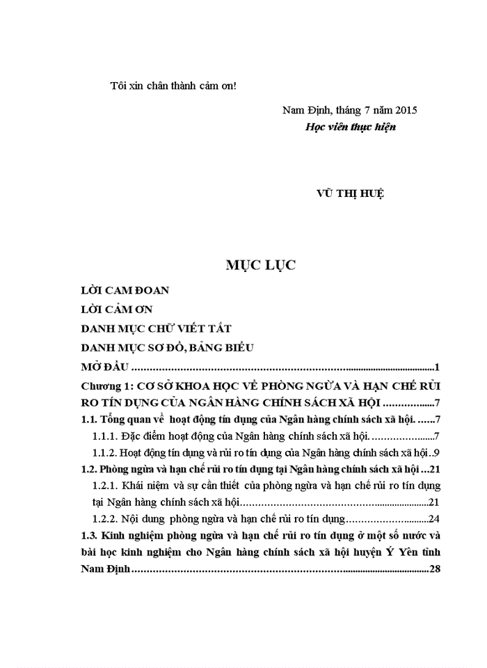 image for page Phòng ngừa và hạn chế rủi ro tín dụng tại ngân hàng chính sách xã hội huyện ý yên tỉnh nam định