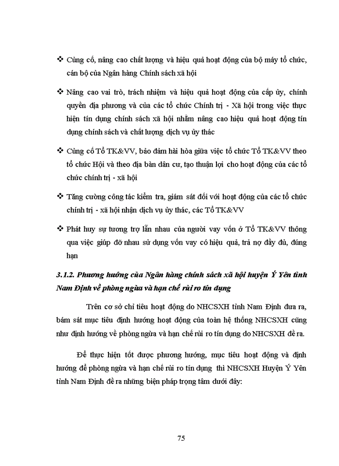 image for page Phòng ngừa và hạn chế rủi ro tín dụng tại ngân hàng chính sách xã hội huyện ý yên tỉnh nam định