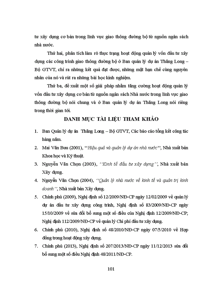 image for page Quản lý vốn đầu tư xây dựng cơ bản từ nguồn ngân sách nhà nước tại ban quản lý dự án thăng long bộ giao thông vận tải