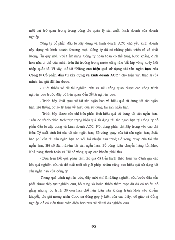 image for page Nâng cao hiệu quả sử dụng tài sản ngắn hạn của công ty cổ phần đầu tư  xây dựng và kinh doanh ACC