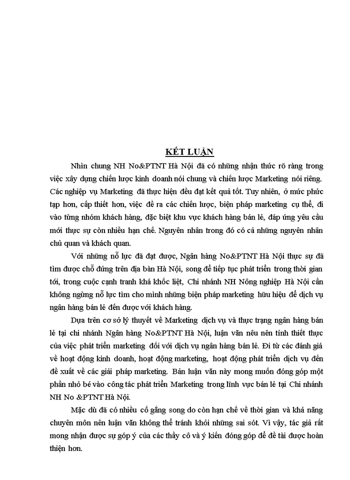 image for page Phát triển Marketing dịch vụ ngân hàng bán lẻ tại Ngân hàng No&PTNT Hà Nội