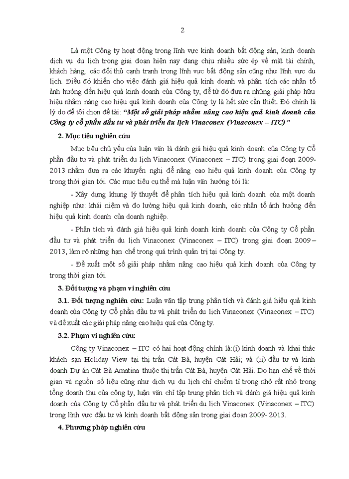 image for page Một số giải pháp nhằm nâng cao hiệu quả kinh doanh của công ty cổ phần đầu tư và phát triển du lịch VINACONEX (VINACONEX – ITC)