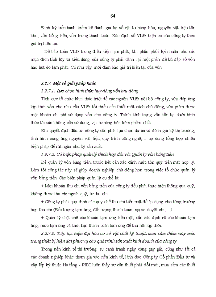 image for page Giải pháp nâng cao hiệu quả sử dụng vốn lưu động tại công ty cổ phần đầu tư và xây lắp kỹ thuật hạ tầng – PIDI