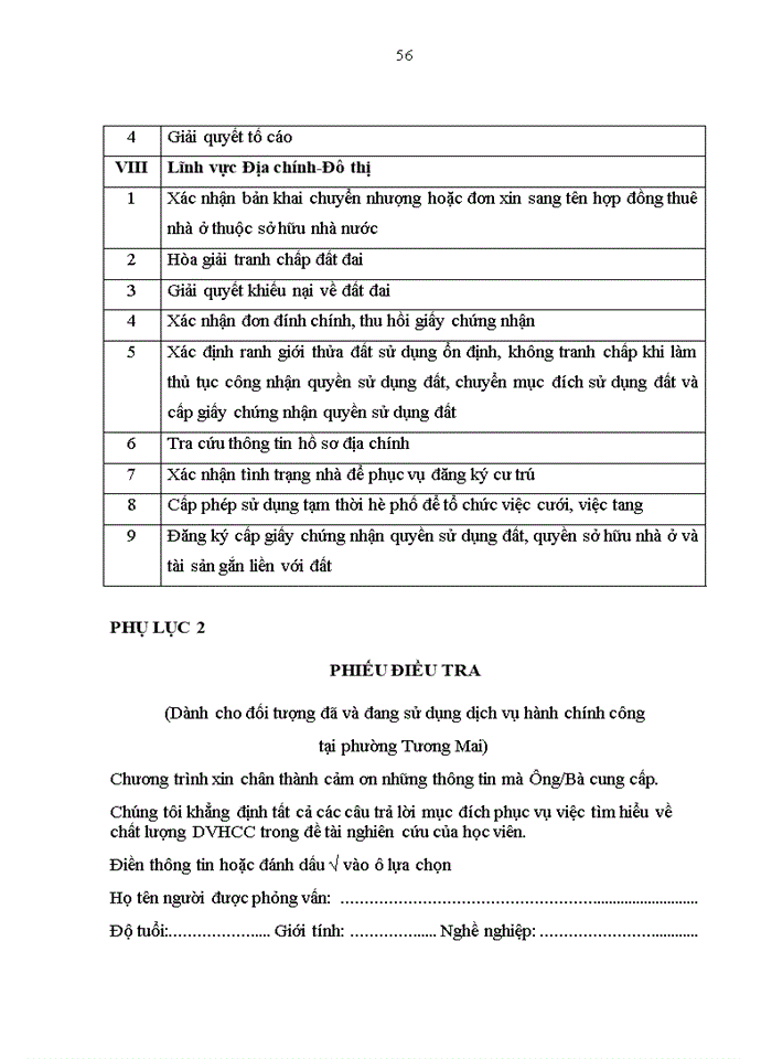 image for page Nghiên cứu các yếu tố cấu thành sự hài lòng của người dân đối với dịch vụ hành chính công tại phường tương mai, quận hoàng mai