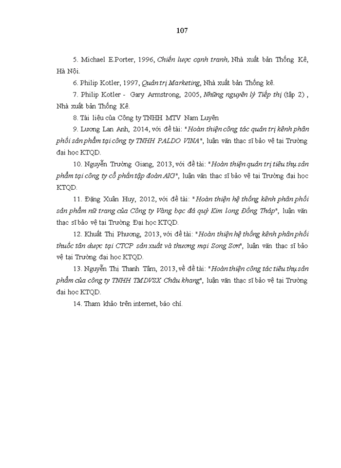 image for page Hoàn thiện công tác quản lý kênh phân phối sản phẩm của công ty TNHH NAM LUYÊN