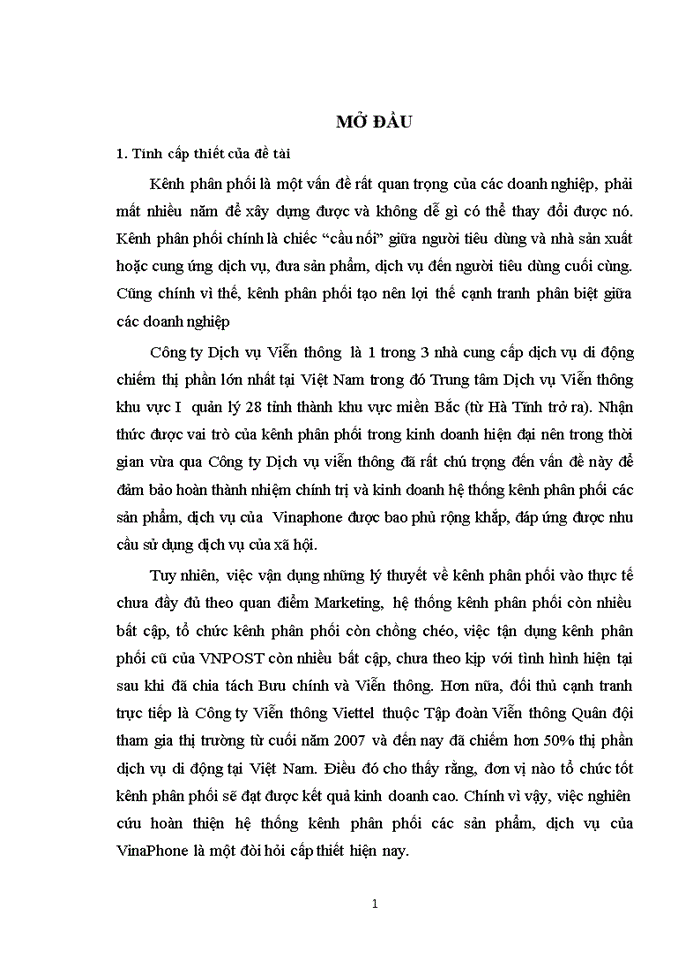 image for page Hoàn thiện kênh phân phối các sản phẩm, dịch vụ của vinaphone tại trung tâm dịch vụ viễn thông khu vực I