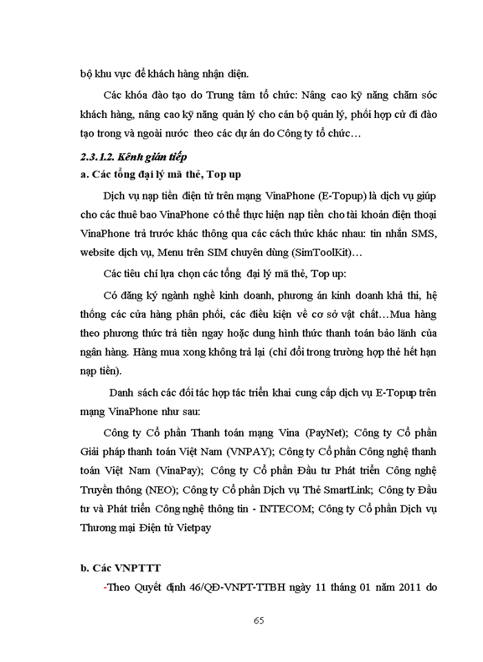 image for page Hoàn thiện kênh phân phối các sản phẩm, dịch vụ của vinaphone tại trung tâm dịch vụ viễn thông khu vực I