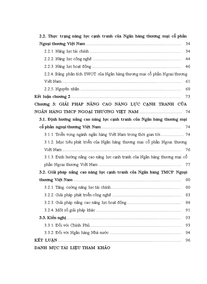 image for page Nâng cao năng lực cạnh tranh của ngân hàng thương mại cổ phần ngoại thương VIỆT NAM