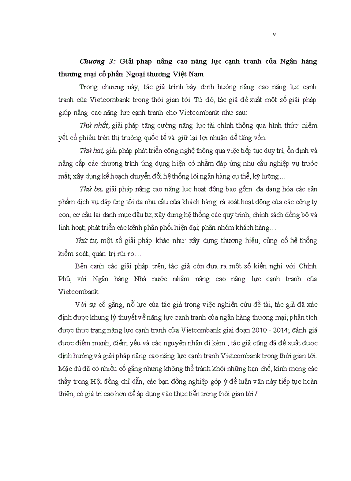 image for page Nâng cao năng lực cạnh tranh của ngân hàng thương mại cổ phần ngoại thương VIỆT NAM