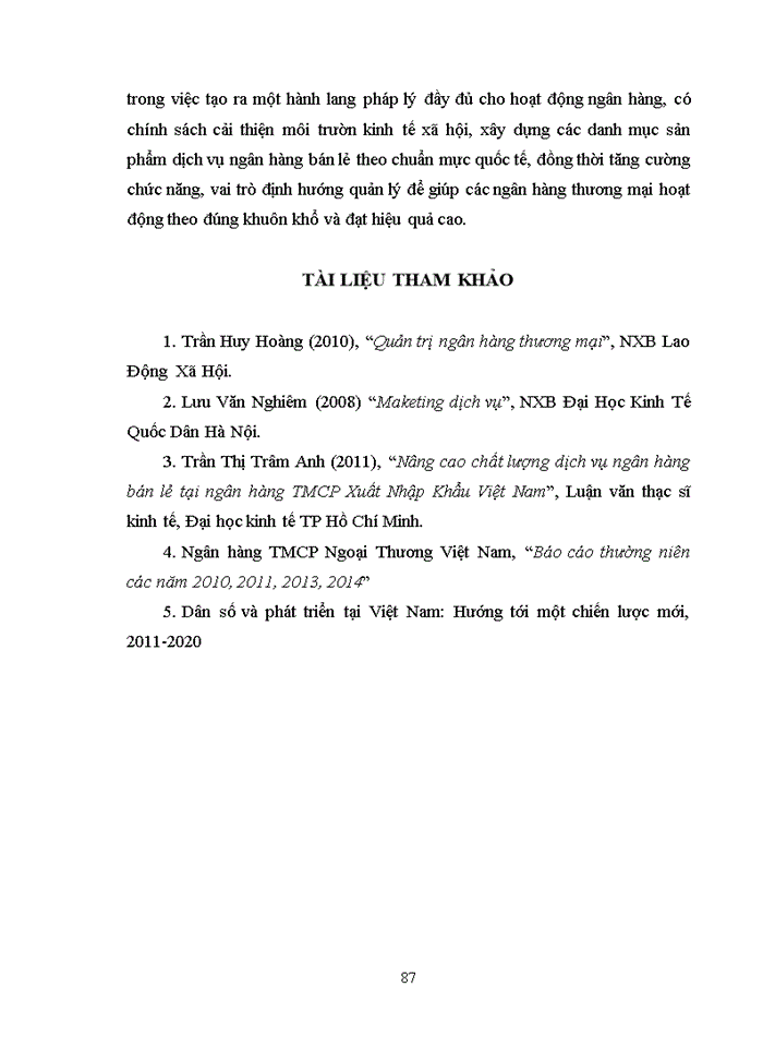 image for page Nâng cao dịch vụ khách hàng trong ngân hàng bán lẻ tại ngân hàng thương mại cổ phần ngoại thương việt nam