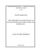 Phát triển dịch vụ ngân hàng bán lẻ tại ngân hàng thương mại cổ phần an bình - chi nhánh hà nội