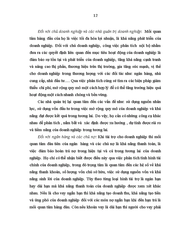 image for page Hoàn thiện phân tích tài chính doanh nghiệp vay vốn tại chi nhánh ngân  hàng Công thương  Chương Dương