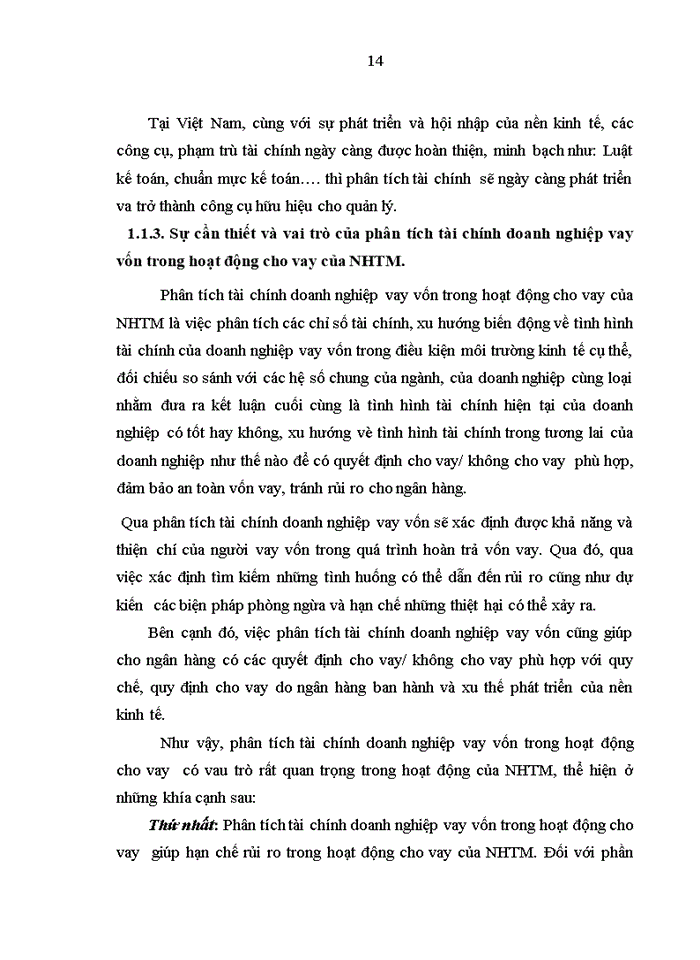 image for page Hoàn thiện phân tích tài chính doanh nghiệp vay vốn tại chi nhánh ngân  hàng Công thương  Chương Dương