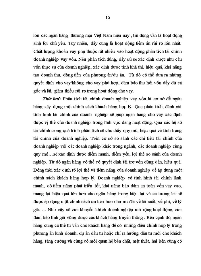image for page Hoàn thiện phân tích tài chính doanh nghiệp vay vốn tại chi nhánh ngân  hàng Công thương  Chương Dương