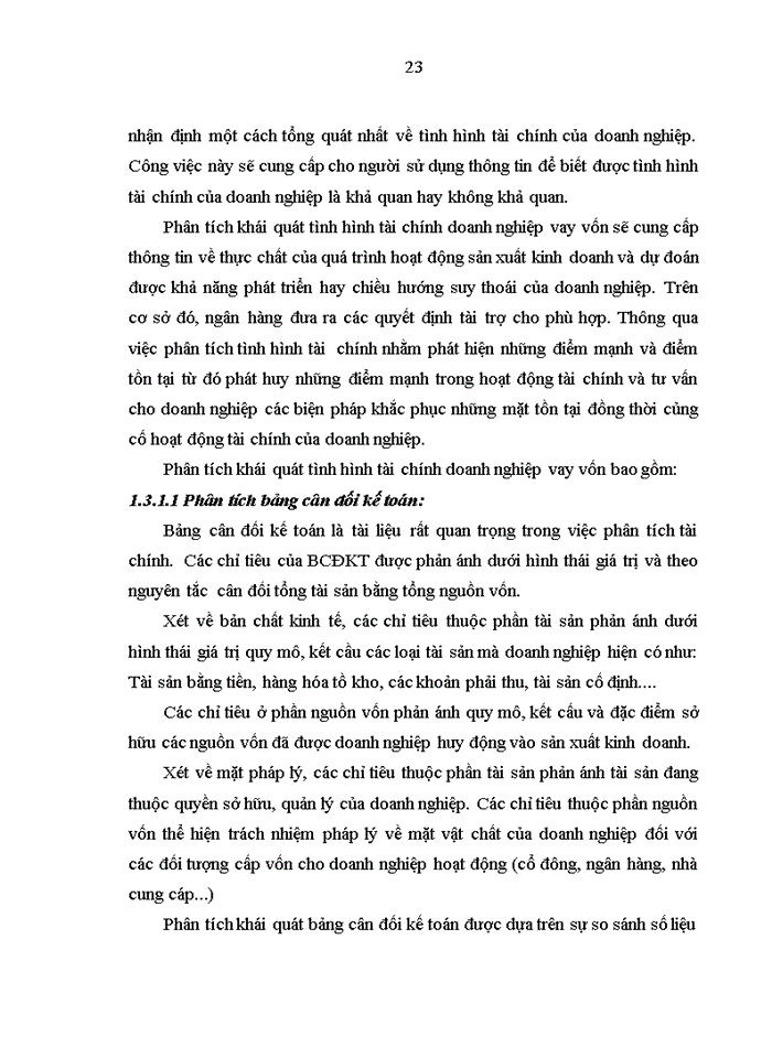 image for page Hoàn thiện phân tích tài chính doanh nghiệp vay vốn tại chi nhánh ngân  hàng Công thương  Chương Dương