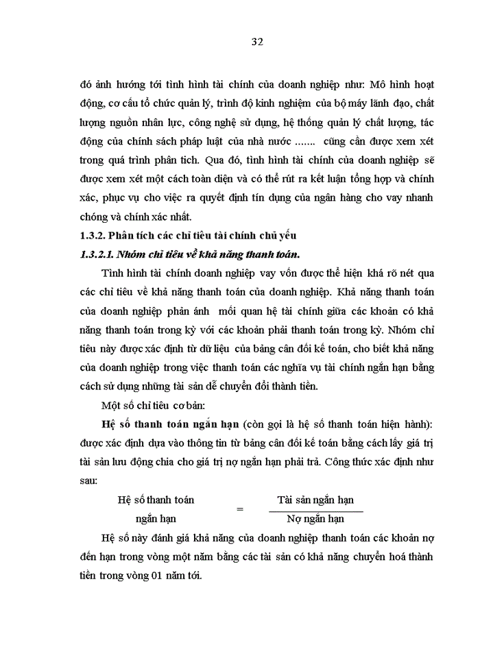 image for page Hoàn thiện phân tích tài chính doanh nghiệp vay vốn tại chi nhánh ngân  hàng Công thương  Chương Dương