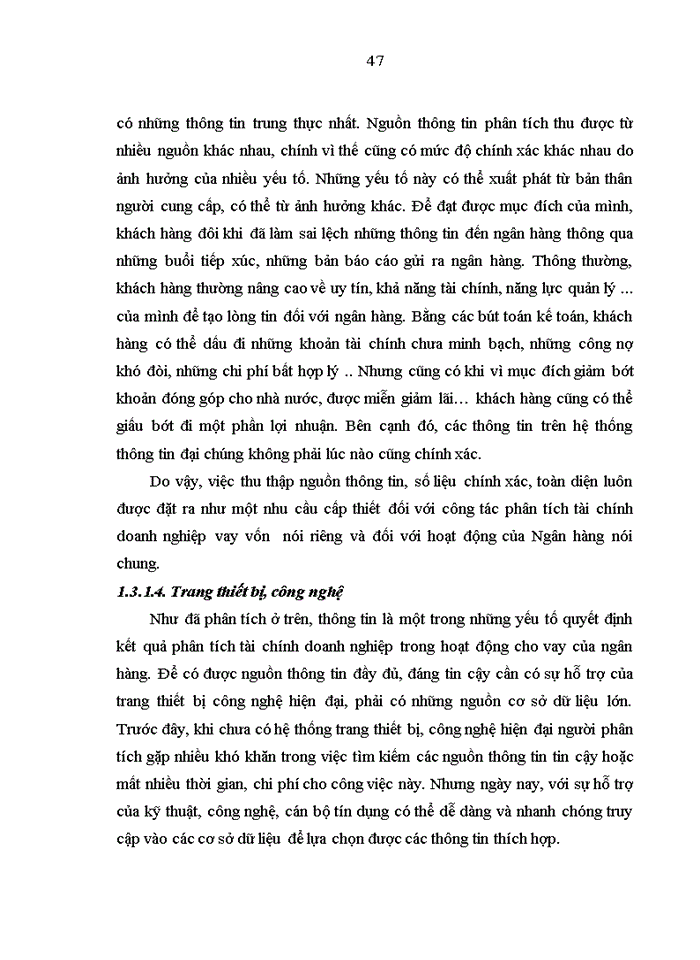 image for page Hoàn thiện phân tích tài chính doanh nghiệp vay vốn tại chi nhánh ngân  hàng Công thương  Chương Dương