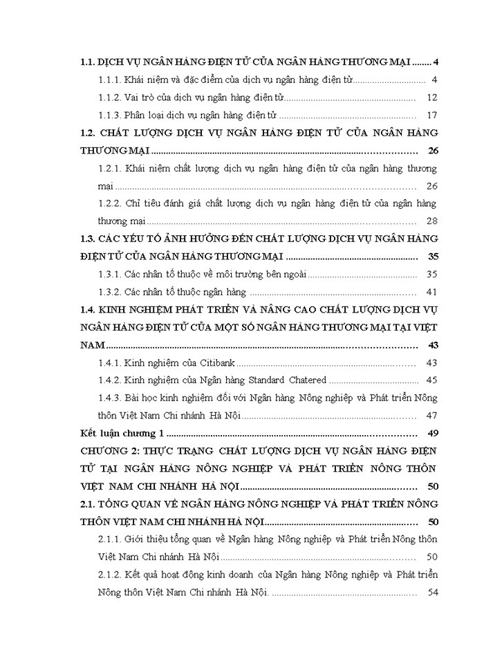 Giải pháp nâng cao chất lượng dịch vụ ngân hàng điện tử tại ngân hàng nông nghiệp và phát triển nông thôn việt nam chi nhánh hà nội