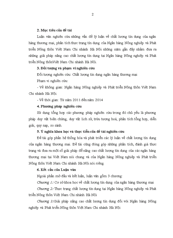 image for page Giải pháp nâng cao chất lượng tín dụng tại ngân hàng nông nghiệp và phát triển nông thôn việt nam chi nhánh hà nội