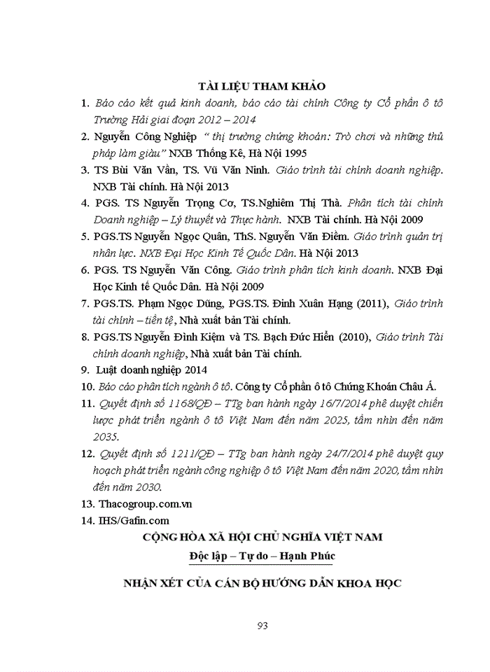 image for page Quản trị vốn kinh doanh công ty cổ phần ô tô trường hải – thực trạng và giải pháp