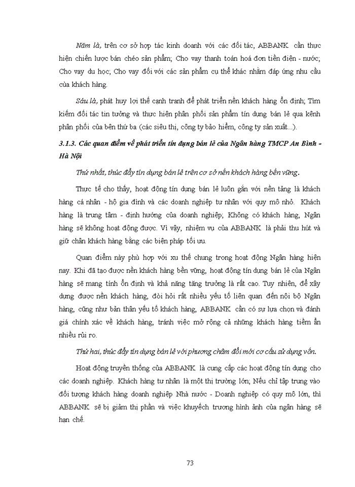 image for page Phát triển hoạt động tín dụng bán lẻ tại ngân hàng thương mại cổ phần an bình - hà nội
