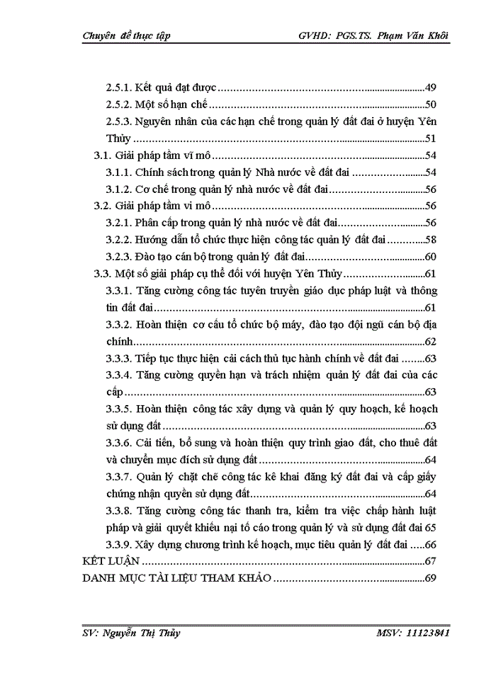image for page Hoàn thiện công tác quản lý nhà nước về đất đai trên địa bàn huyện Yên Thủy, tỉnh Hòa Bình
