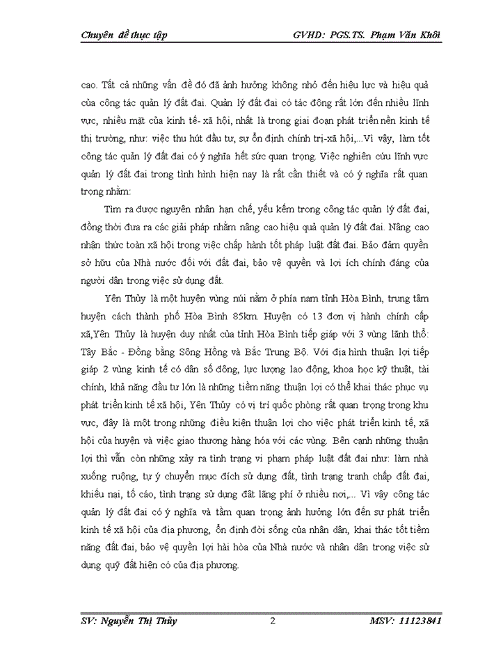 image for page Hoàn thiện công tác quản lý nhà nước về đất đai trên địa bàn huyện Yên Thủy, tỉnh Hòa Bình