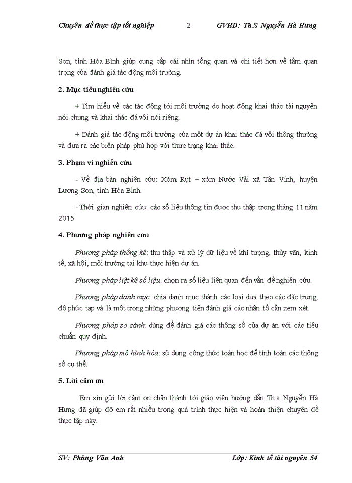 image for page Đánh giá tác động môi trường của công trình khai thác đá vôi làm vật liệu xây dựng