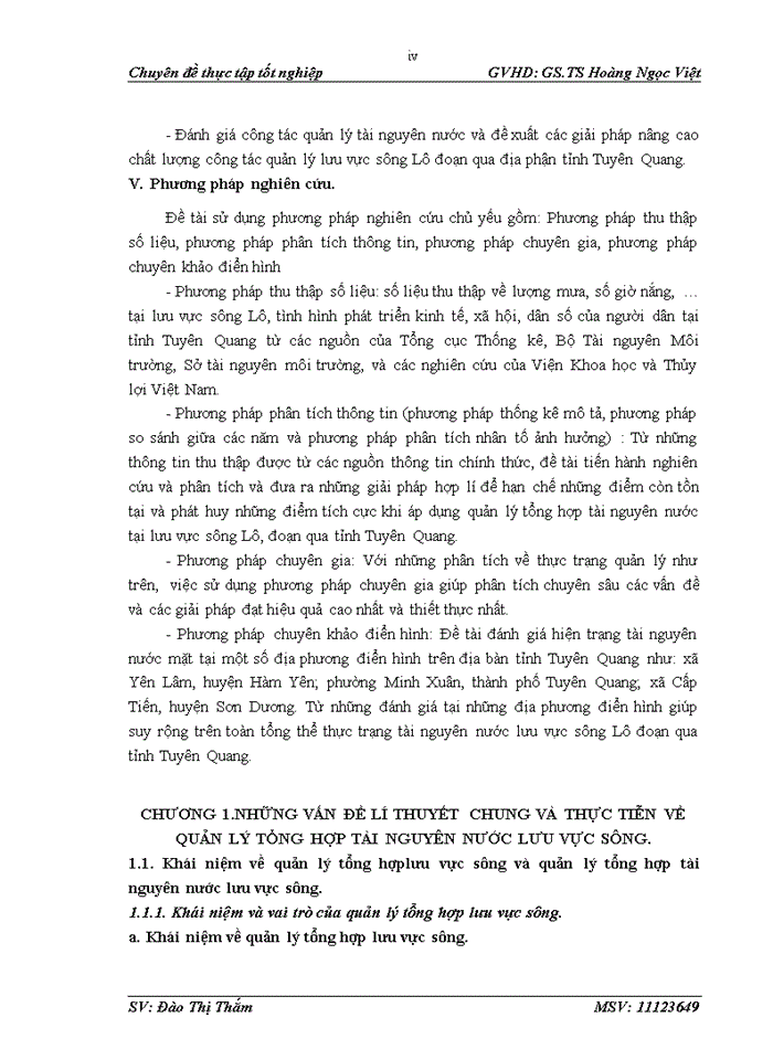 image for page Tiếp cận và đánh giá thực trạng quản lý tổng hợp tài nguyên nước lưu vực sông Lô đoạn qua địa phận tỉnh Tuyên Quang