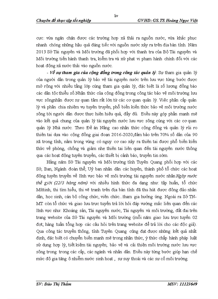 image for page Tiếp cận và đánh giá thực trạng quản lý tổng hợp tài nguyên nước lưu vực sông Lô đoạn qua địa phận tỉnh Tuyên Quang