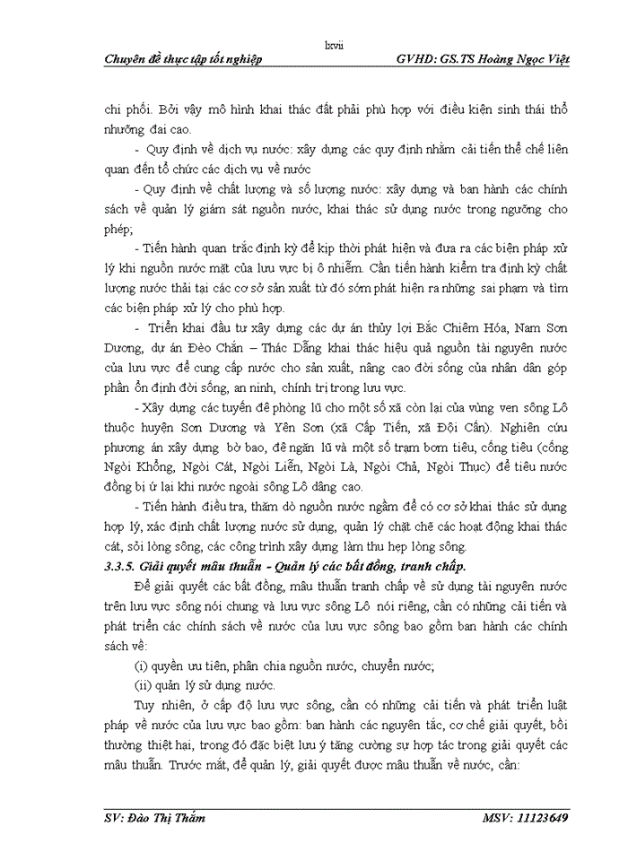 image for page Tiếp cận và đánh giá thực trạng quản lý tổng hợp tài nguyên nước lưu vực sông Lô đoạn qua địa phận tỉnh Tuyên Quang