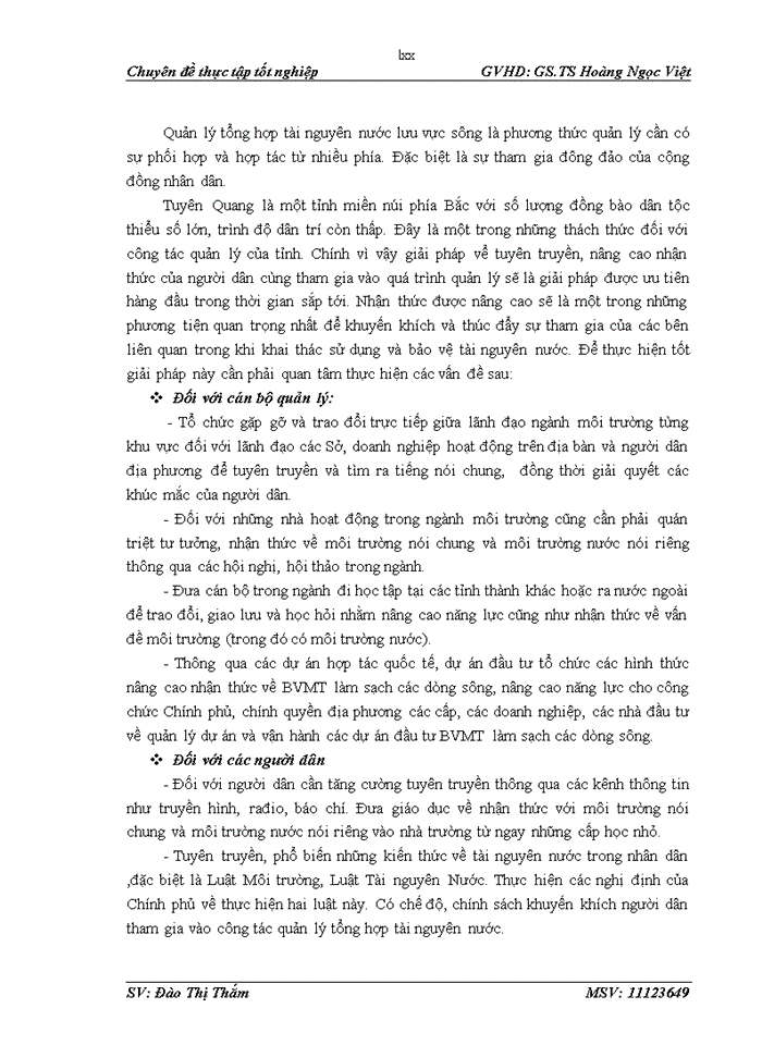 image for page Tiếp cận và đánh giá thực trạng quản lý tổng hợp tài nguyên nước lưu vực sông Lô đoạn qua địa phận tỉnh Tuyên Quang