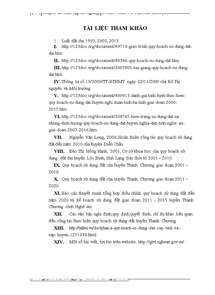 image for page Quy hoạch sử dụng đất giai đoạn 2011 – 2020 của huyện thanh chương, tỉnh nghệ an