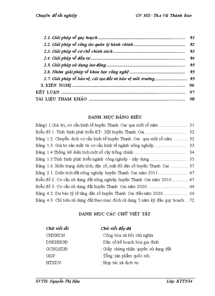 image for page Thực trạng công tác quy hoạch sử dụng đất đến năm 2020 và kế hoạch sử dụng đất 5 năm kỳ đầu (2011 - 2015) huyện Thanh Oai, Thành phố Hà Nội
