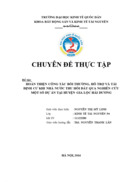 Hoàn thiện công tác bồi thường, hỗ trợ và tái định cư khi nhà nước thu hồi đất qua nghiên cứu một số dự án tại huyện gia lộc hải dương