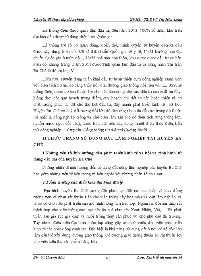 image for page Đánh giá hiệu quả sử dụng đất lâm nghiệp tại huyện Ba Chẽ tỉnh Quảng Ninh và một số giải pháp giúp sử dụng đất lâm nghiệp hiệu quả