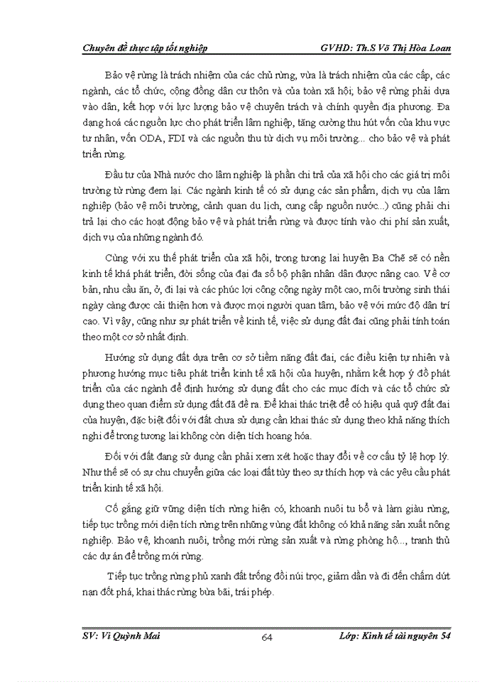 image for page Đánh giá hiệu quả sử dụng đất lâm nghiệp tại huyện Ba Chẽ tỉnh Quảng Ninh và một số giải pháp giúp sử dụng đất lâm nghiệp hiệu quả