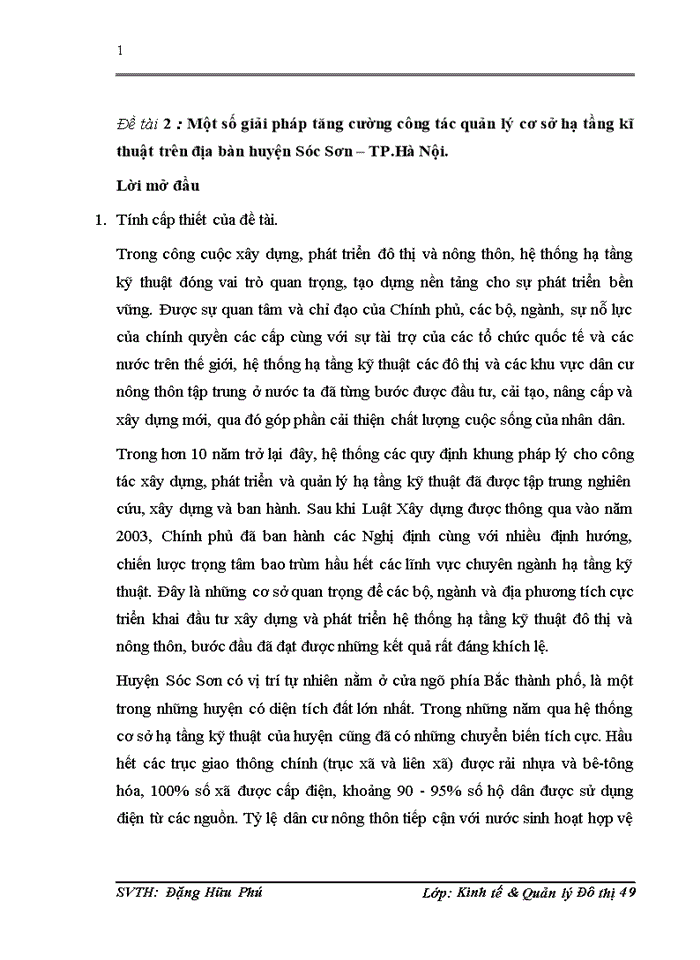 image for page Một số giải pháp tăng cường công tác quản lý cơ sở hạ tầng kĩ thuật trên địa bàn huyện Sóc Sơn – TP.Hà Nội.