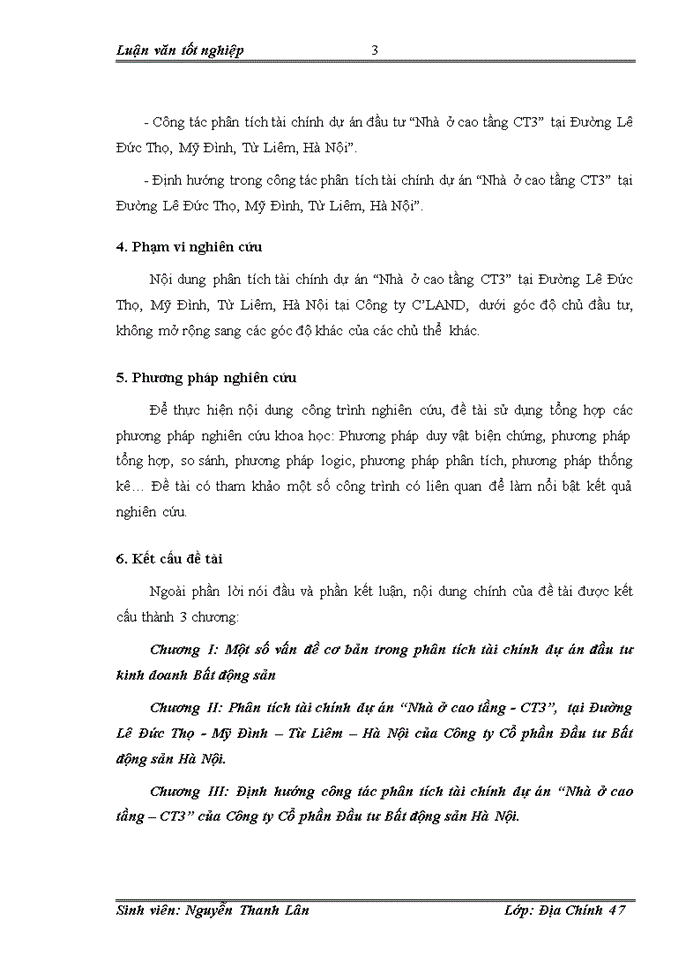 image for page Phân tích tài chính dự án nhà ở cao tầng – ct3 tại đường lê đức thọ, mỹ đình, từ liêm, hà nội