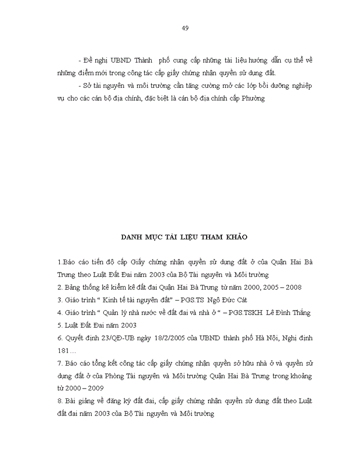 image for page Đánh giá thực trạng công tác cấp giấy chứng nhận quyền sử dụng đất, quyền sử hữu nhà ở và tài sản khác gắn liền với đất trên địa bàn quận hai bà trưng – t.p hà nội