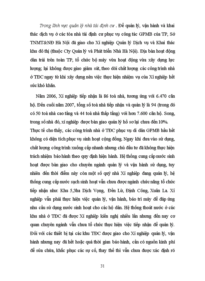 image for page Một số giải pháp phát triển nhà ở tái định cư thực hiện chủ trương đền bù giải phóng mặt bằng trên  địa bàn Thành phố Hà Nội