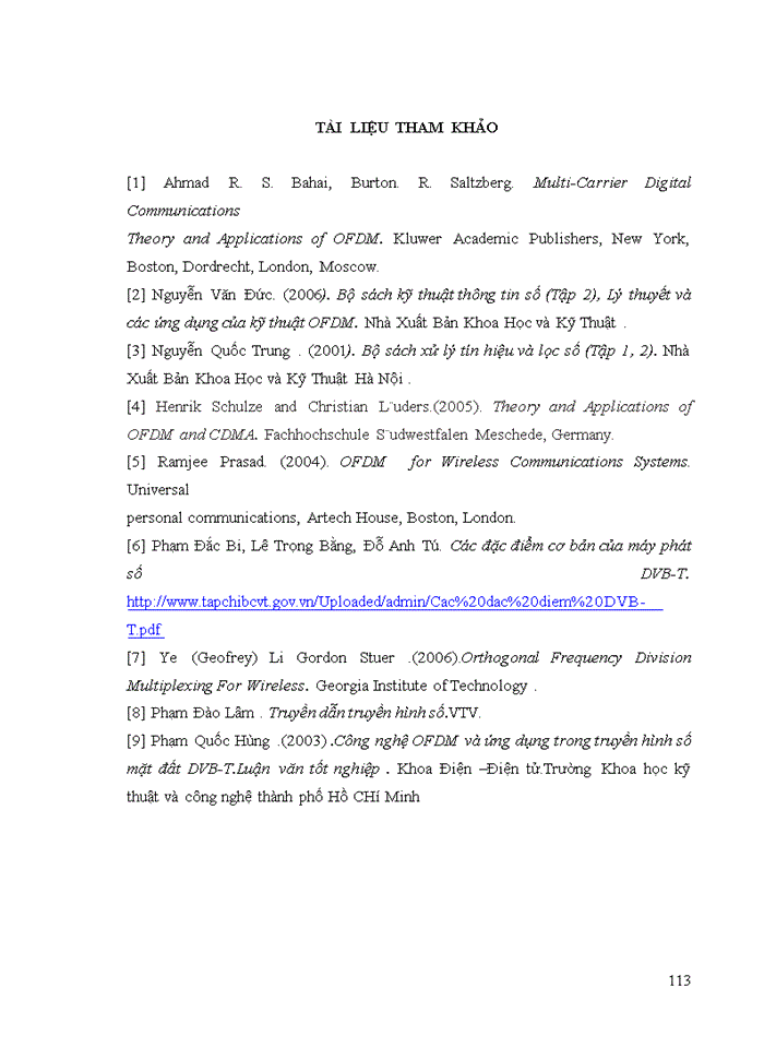 image for page Kỹ thuật OFDM và ứng dụng trong truyền hình số mặt đất  DVB-T