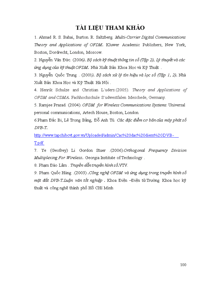 image for page Kỹ thuật OFDM và ứng dụng trong truyền hình số mặt đất  DVB-T