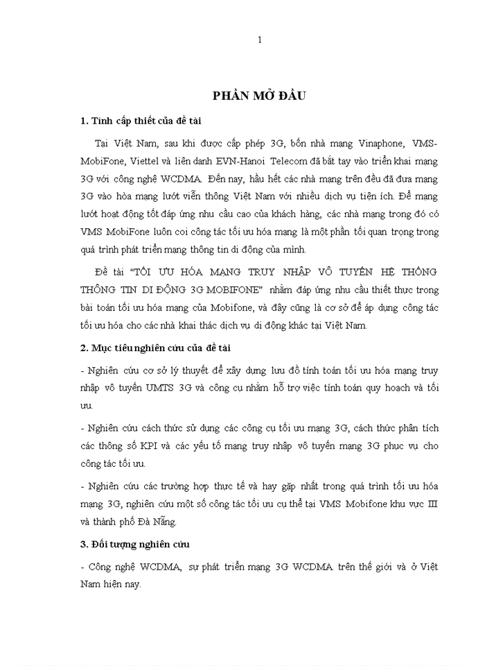 image for page Tối ưu hóa mạng truy nhập vô tuyến hệ thống thông tin di động 3g mobifone