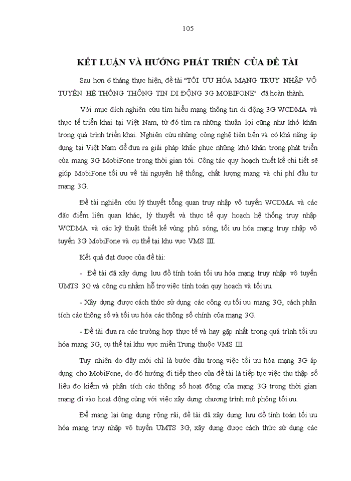 image for page Tối ưu hóa mạng truy nhập vô tuyến hệ thống thông tin di động 3g mobifone