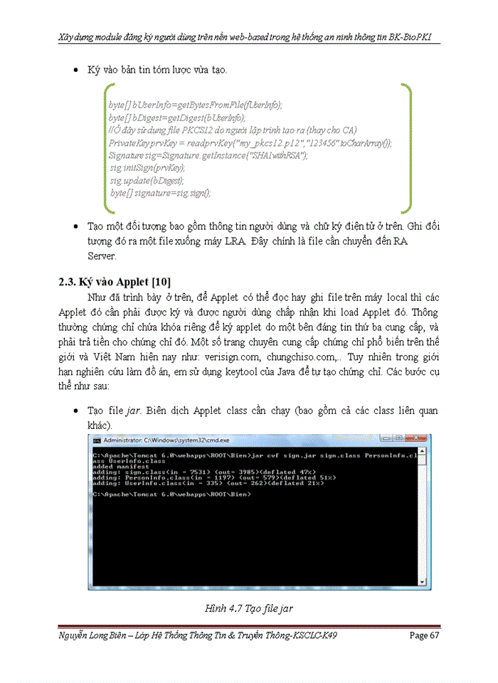 image for page Xây dựng module đăng ký người dùng trên nền web-based trong hệ thống an ninh thông tin BK-BioPKI