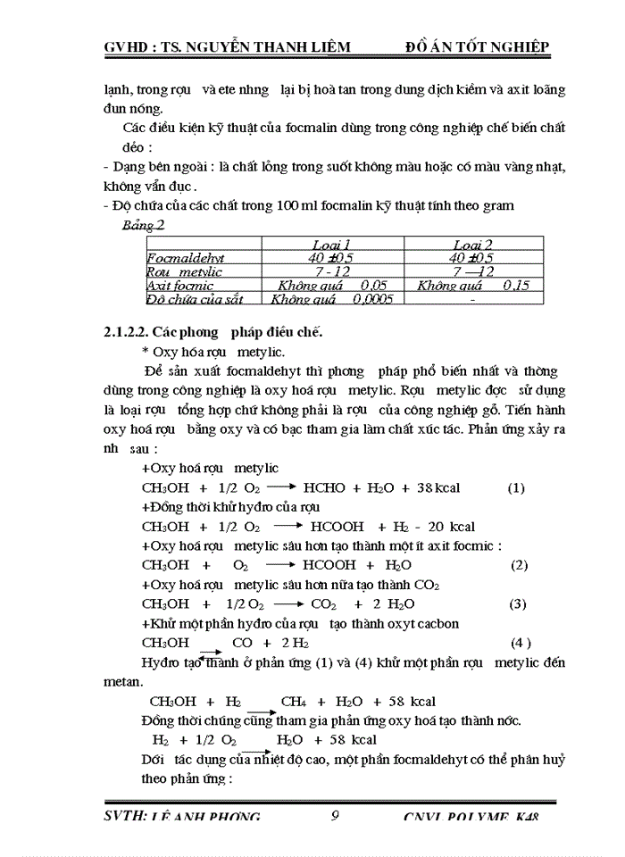image for page Thiết kế dây chuyền sản xuất nhựa Ure-focmandehyt theo phương pháp nhũ tương với năng suất 100 tấn/năm